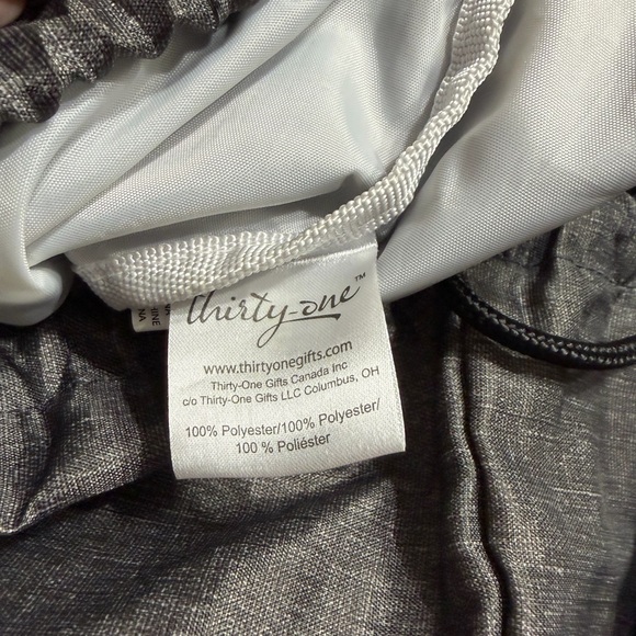 Thirty-One Gray Drawstring Bag - Picture 3 of 3